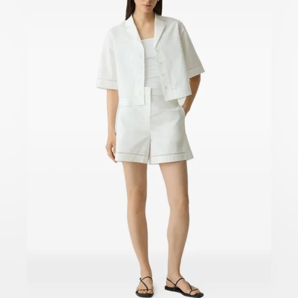 Theory Poplin Button-down Shirt in White - Picture 14 of 14